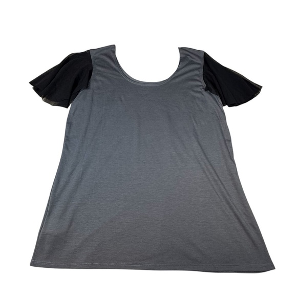 DIsney Star Wars Shirt Gray With Black Lace Flouncy Sleeves Ladies-XL - Picture 3 of 3